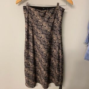 Urban Outfitters Snake Print Midi Skirt
